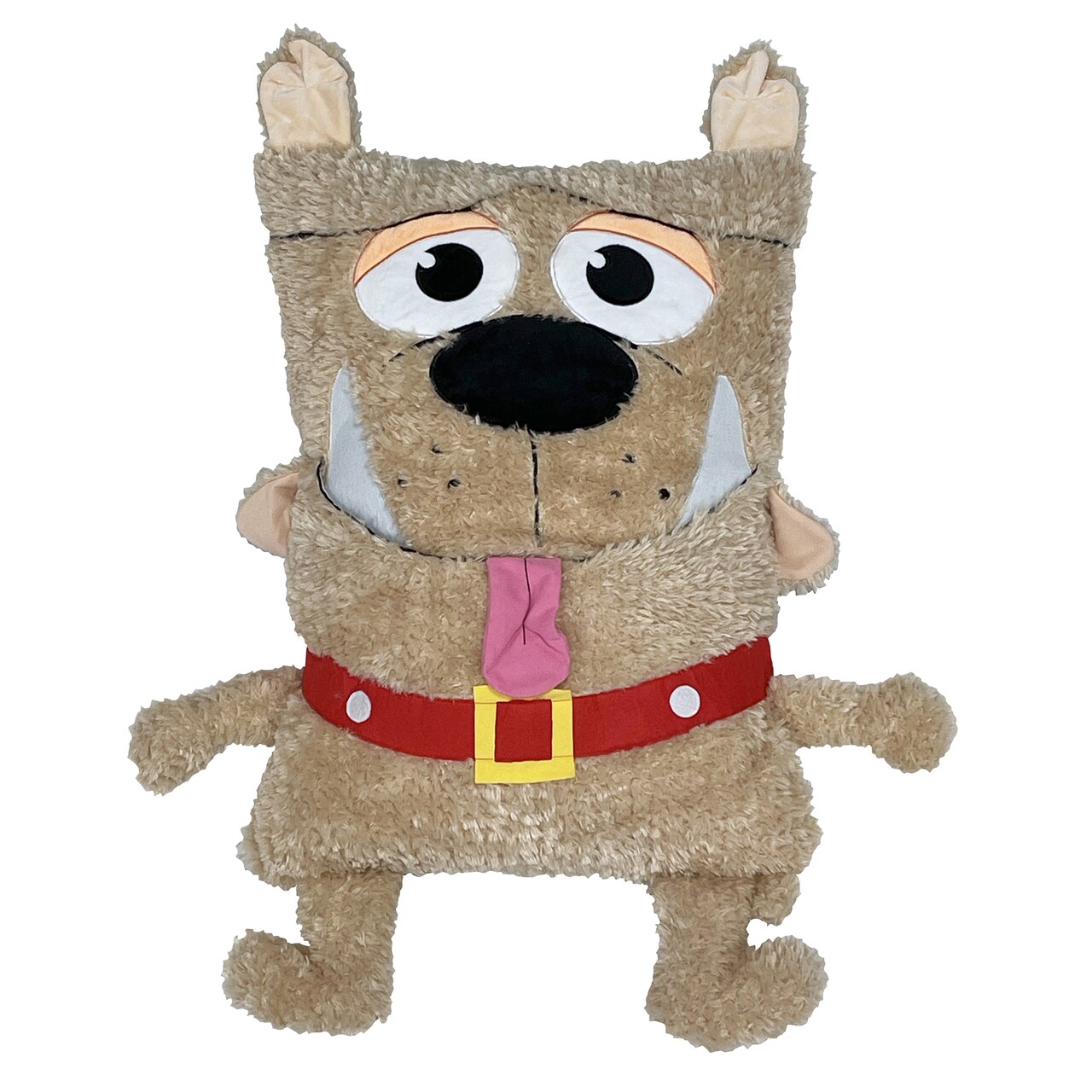 Shamzees: Dog - Brown - Plush Pillow Cover, Soft Huggable Animal Character, Kids Playful Pillow Eating Friend, Fits Standard Size, Machine Washable